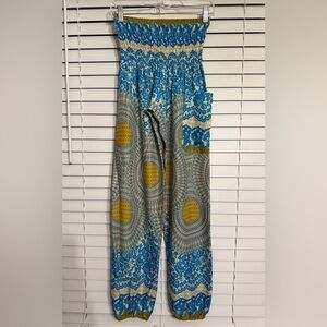 #6) Banjamath wide stretch waist multi color pants size S